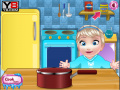 Spel  Baby Elsa cooking Icecream