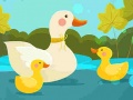 Spel Mother Duck and Ducklings Jigsaw