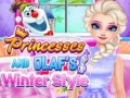 Spel Princesses And Olaf's Winter Style