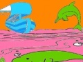 Spel Ship and dolphins coloring