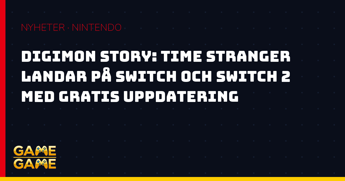 Digimon Story: Time Stranger till Switch, nyhetsgrafik från Game-Game