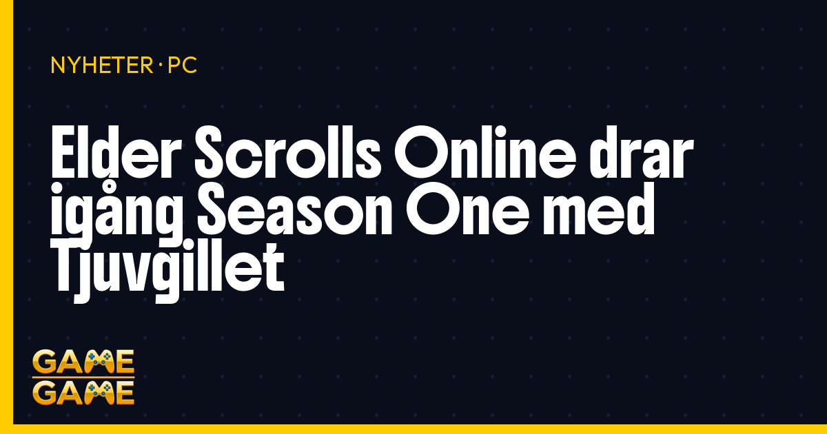 Elder Scrolls Online Season One, nyhetsgrafik från Game-Game
