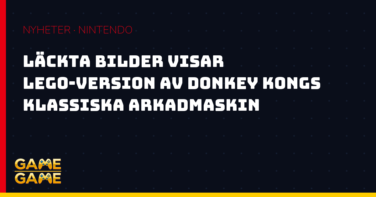 LEGO Donkey Kong arkadmaskin, nyhetsgrafik från Game-Game