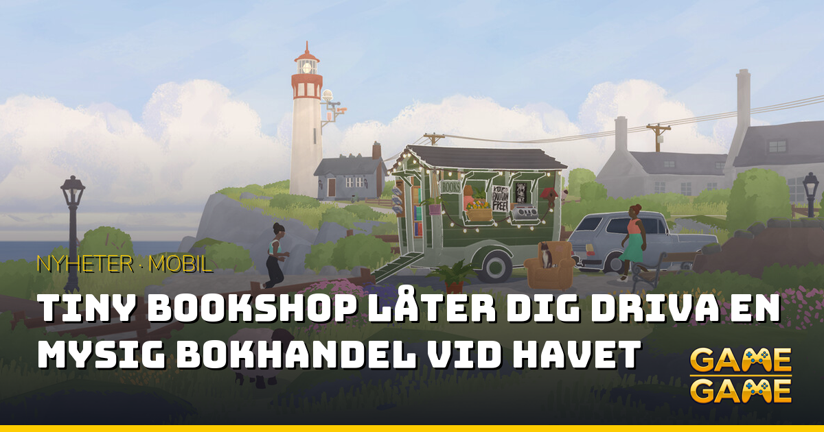 Tiny Bookshop till mobilen, nyhetsgrafik från Game-Game