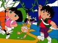Spel Dora & Diego. Online coloring page