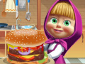 Spel Masha & the bear Cooking Big Burger 