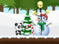 Spel Christmas Panda Run