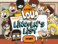 Spel The Loud House: Lincolns List  