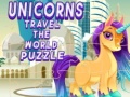 Spel Unicorns Travel The World Puzzle