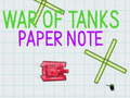 Spel War Of Tanks Paper Note