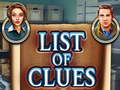 Spel List of clues