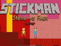 Spel Stickman Steve vs Alex Nether
