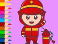 Spel Coloring Book: Fireman