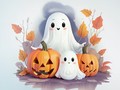 Spel Coloring Book: Halloween Ghosts