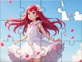 Spel Jigsaw Puzzle: White Dress Girl