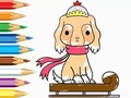 Spel Coloring Book: Dog-Riding-Sled