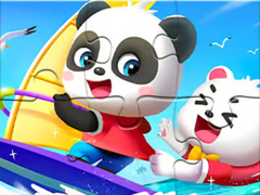 Spel Jigsaw Puzzle: Baby Panda Sailing