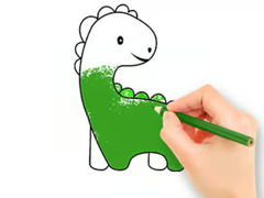 Spel Coloring Book: Lovely Baby Dinosaur