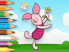 Spel Coloring Book: Piglet Holds Toy Windmill