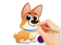 Spel Coloring Book: Dog With Toy