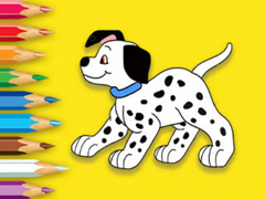 Spel Coloring Book: Cute Spotted Dog