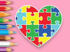 Spel Coloring Book: Heart Jigsaw