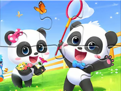 Spel Jigsaw Puzzle: Baby Panda Spring Outing