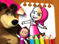 Spel Masha & the Bear Coloring Book