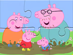 Spel Jigsaw Puzzle: Peppa Pig Muddy Puddles