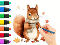 Spel Coloring Book: Autumn Squirrel