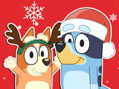 Spel Jigsaw Puzzle: Bluey Christmas Gift