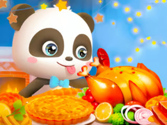 Spel Jigsaw Puzzle: Little Panda Thanksgiving Feast