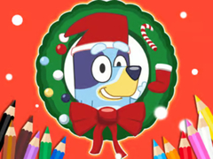 Spel Coloring Book: Bluey Santa Claus