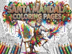 Spel Santa Mandala Coloring Pages