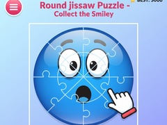 Spel Round jigsaw Puzzle - Collect the Smiley