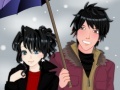 Spel Anime Winter Couple Ddress Up Game
