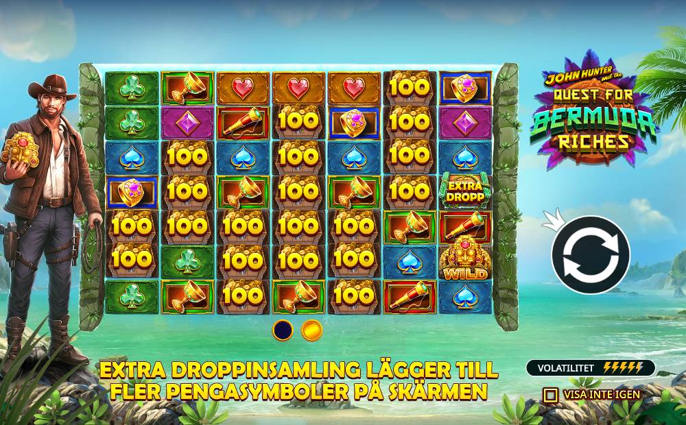 Skärmbild från Bermuda Riches slot demo hos Game-Game