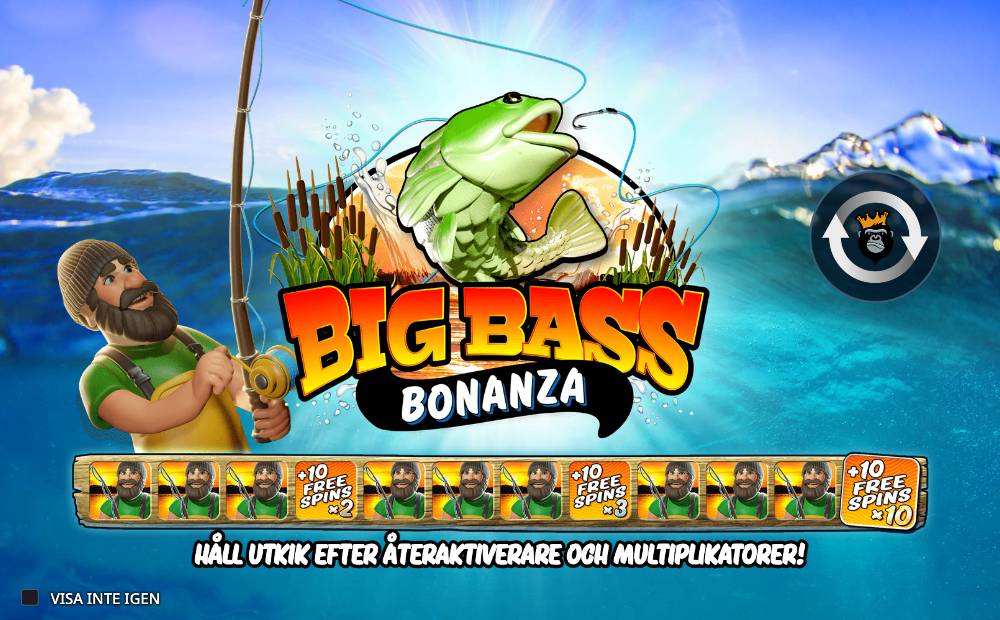 Skärmbild från Big Bass Bonanza slot demo hos Game-Game