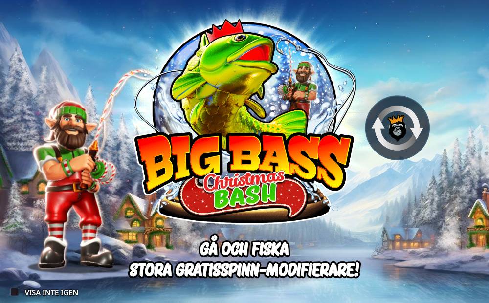 Skärmbild från Big Bass Splash Xmas slot demo hos Game-Game