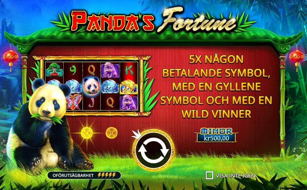 Skärmbild från Panda Fortune slot demo hos Game-Game