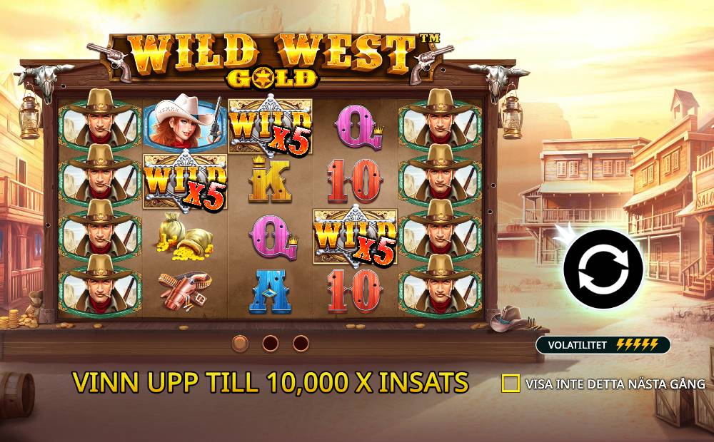 Skärmbild från Wild West Gold slot demo hos Game-Game